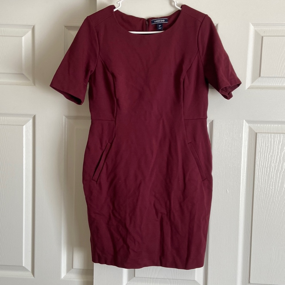 Lands’ End Maroon Dress